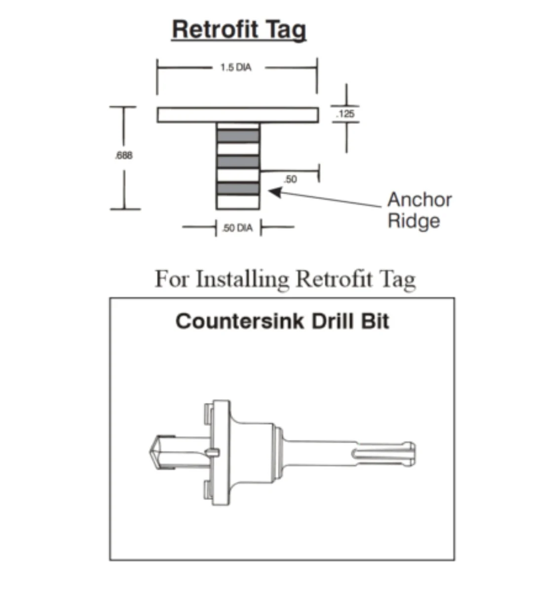 Rhino Marker A-tag retrofit Drill and Adhesive - L&R Subsurface Solutions LLC