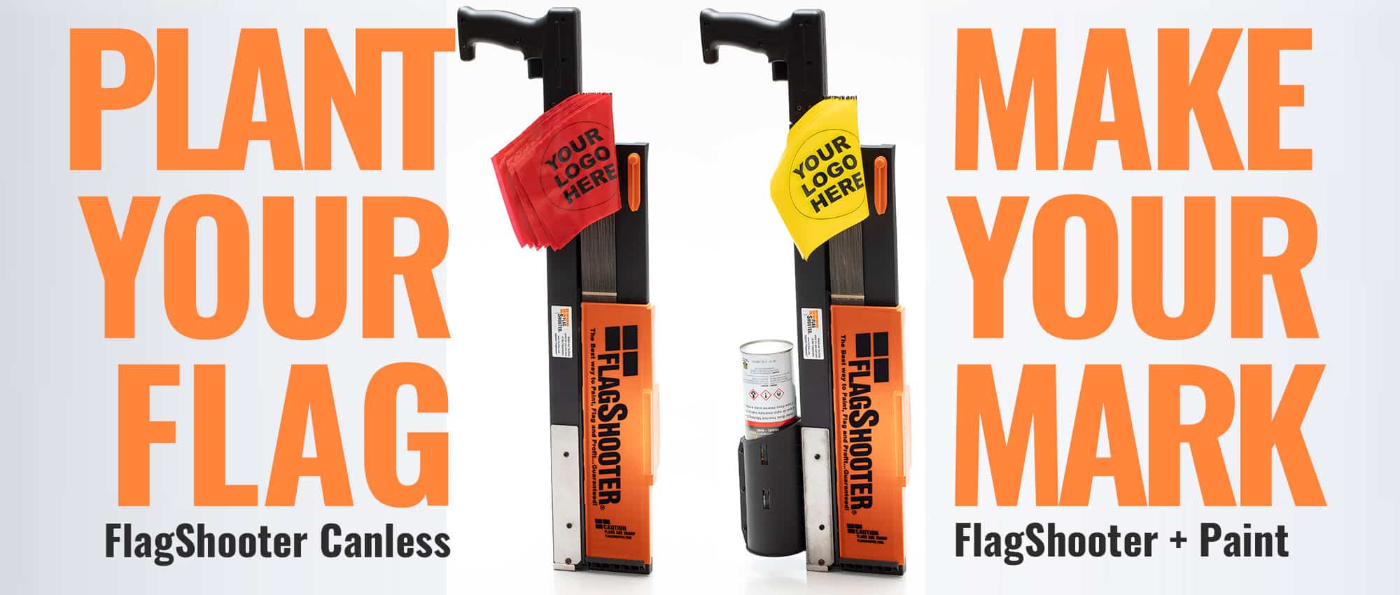 FlagShooter and FlagShooter Canless Utility Marking Flag insertion tool - L&R Subsurface Solutions LLC