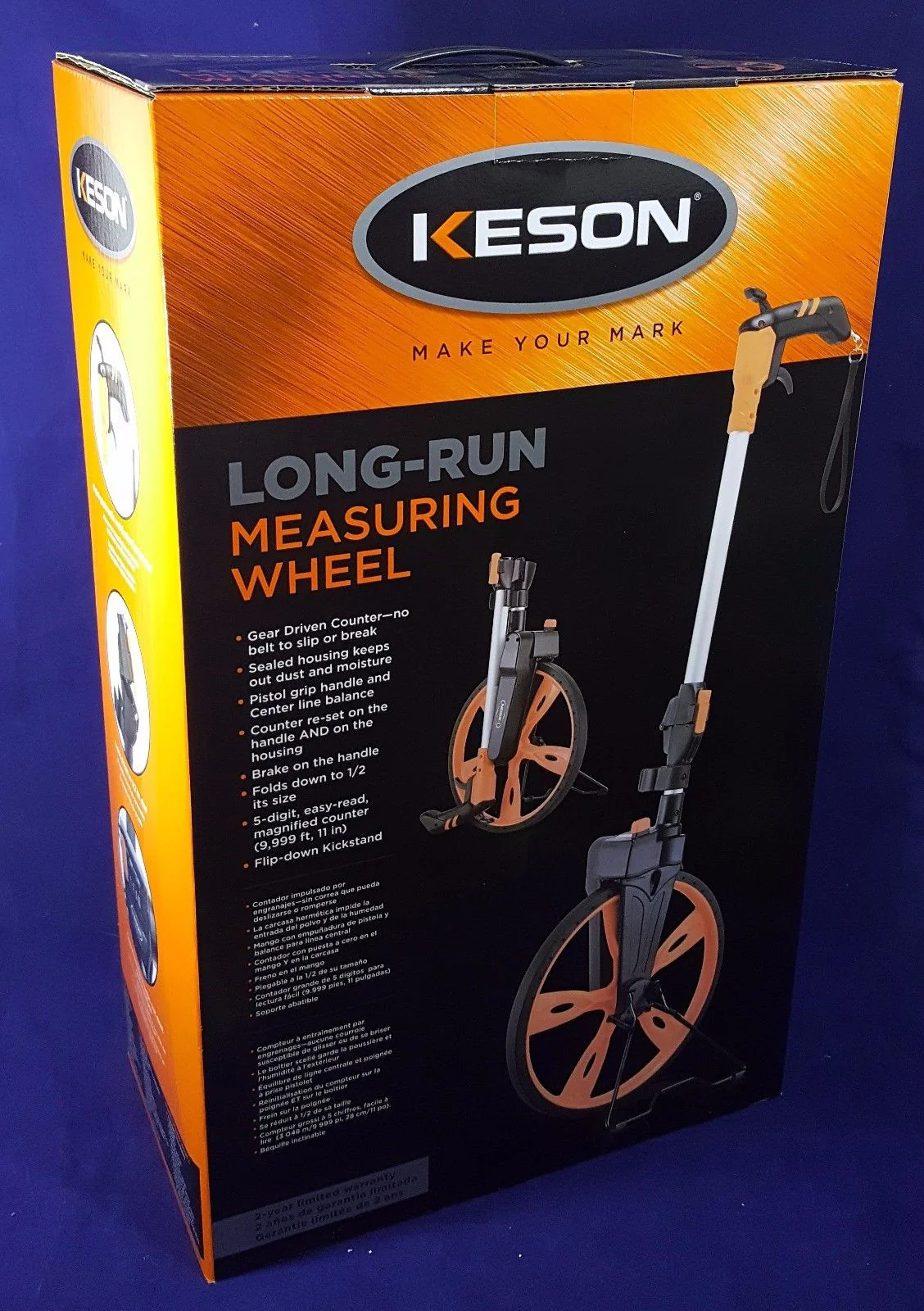 Folding Measuring Wheel w/Backpack Case, Trigger Brake & Reset Keson RRT12 - L&R Subsurface Solutions LLC