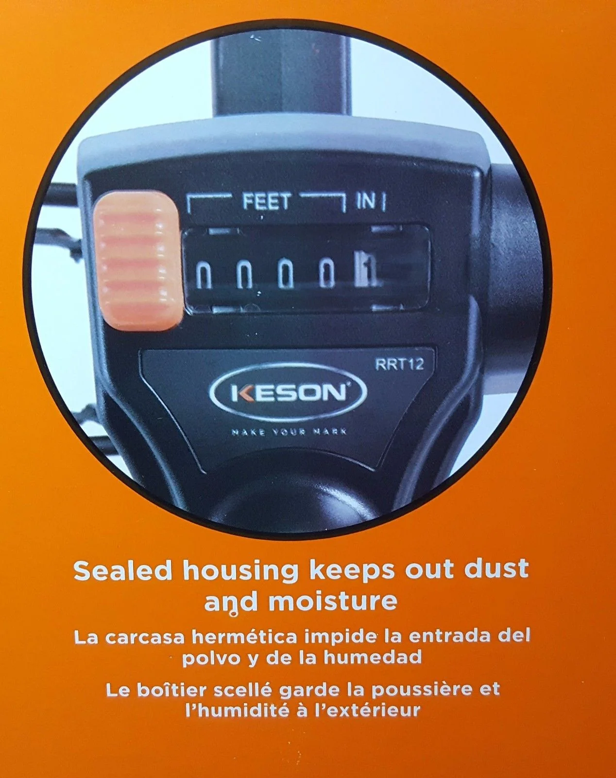 Folding Measuring Wheel w/Backpack Case, Trigger Brake & Reset Keson RRT12 - L&R Subsurface Solutions LLC